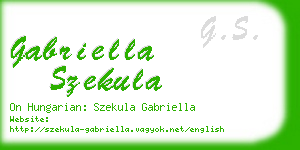 gabriella szekula business card
